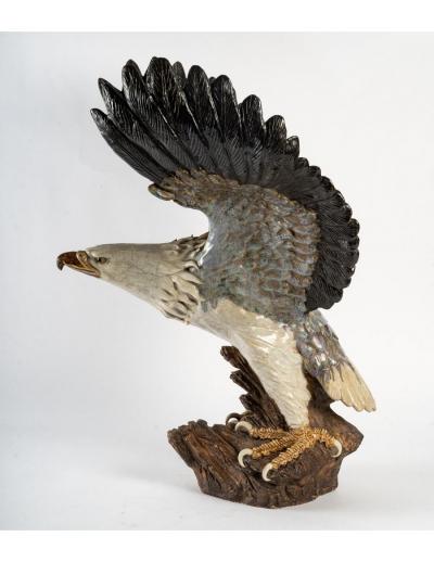 Japon - Aigle en céramique émaillée, fin du XIXe siècle 2