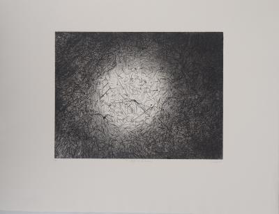 Nicolas-Simon Sochos - Hommage à Platon : Le mythe de la Caverne   Gravure originale signée 2
