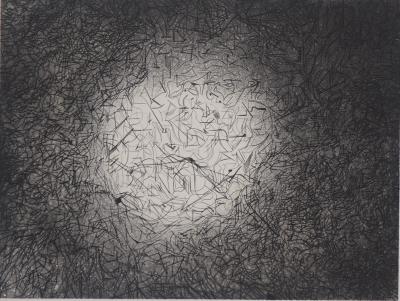 Nicolas-Simon Sochos - Hommage à Platon : Le mythe de la Caverne   Gravure originale signée 2