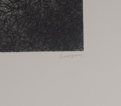 Nicolas-Simon Sochos - Hommage à Platon : Le mythe de la Caverne   Gravure originale signée 2