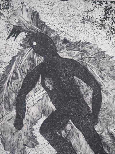 Nicolas-Simon Sochos - L’or noir d’un corps mouvant - Gravure originale signée 2
