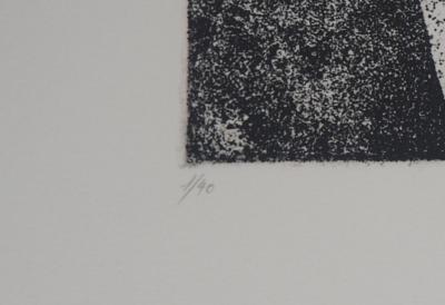 Nicolas-Simon Sochos - L’or noir d’un corps mouvant - Gravure originale signée 2