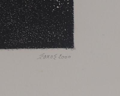 Nicolas-Simon Sochos - L’or noir d’un corps mouvant - Gravure originale signée 2