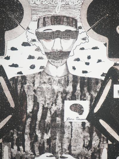 Nicolas-Simon Sochos- Hommage à Albert Camus : L’Homme révolté-  Gravure originale signée 2