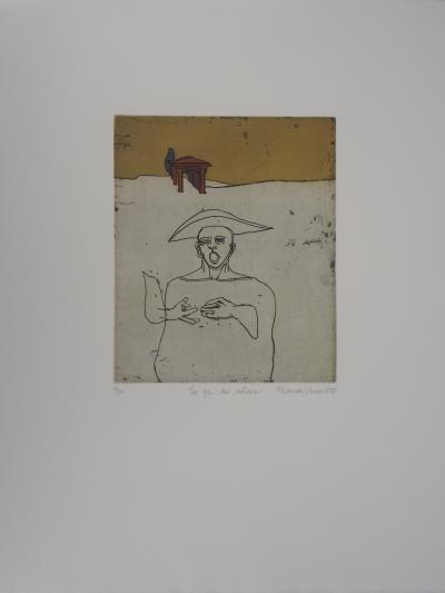 François Vincent - La loi du notaire, 1995 - Gravure originale signée 2