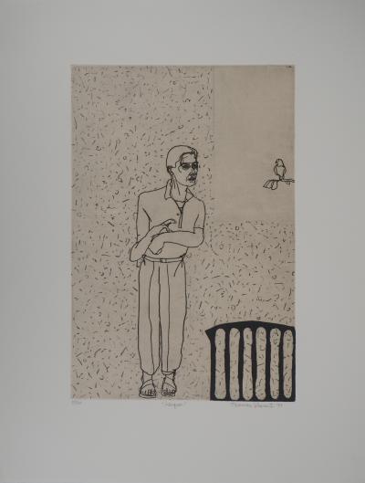 François Vincent - Portrait d'un homme : Jacques, 1994  - Gravure originale signée 2