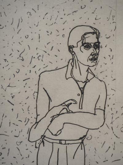 François Vincent - Portrait d'un homme : Jacques, 1994  - Gravure originale signée 2