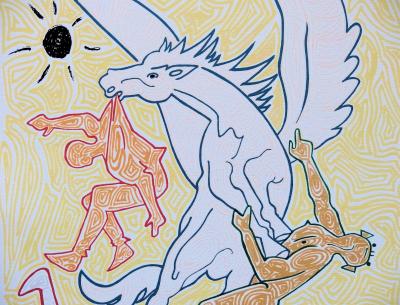Jean COCTEAU - Les Poètes - Lithographie signée dans la planche 2