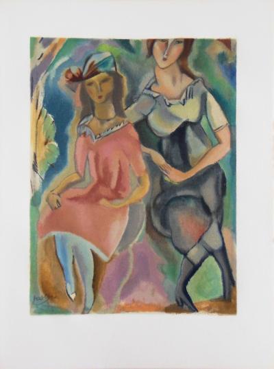 Jules Pascin - Les deux soeurs - Lithographie originale signée 2