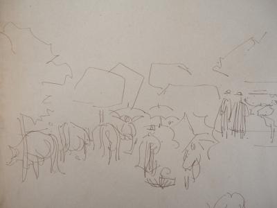 Jean DUFY : Cour de Ferme - Dessin Original Signé 2