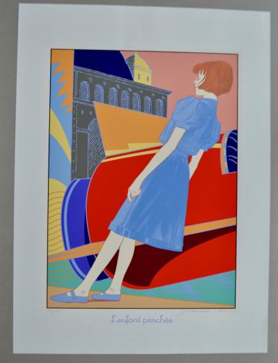 François Schuiten et Peeters - L’enfant penchée, 1996 - Sérigraphie signée au crayon 2