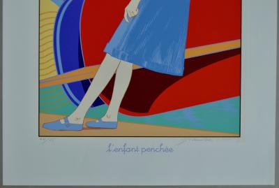 François Schuiten et Peeters - L’enfant penchée, 1996 - Sérigraphie signée au crayon 2