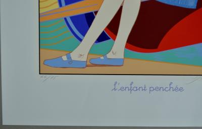 François Schuiten et Peeters - L’enfant penchée, 1996 - Sérigraphie signée au crayon 2