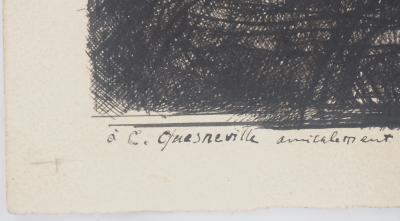 Richard Brunck - Chemin de forêt, 1947 - Dessin original signé 2
