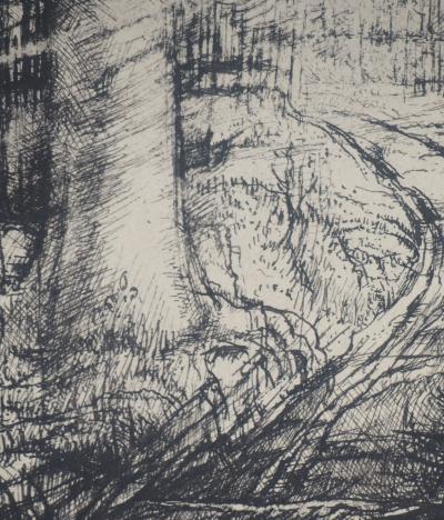 Richard Brunck - Chemin de forêt, 1947 - Dessin original signé 2