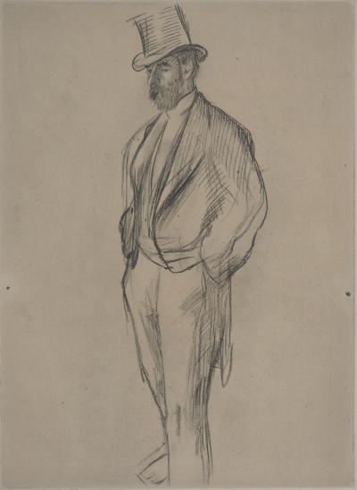 Degas (D'après) - Portrait de Ludovic Halévy, 1939 - Gravure d'après dessin 2