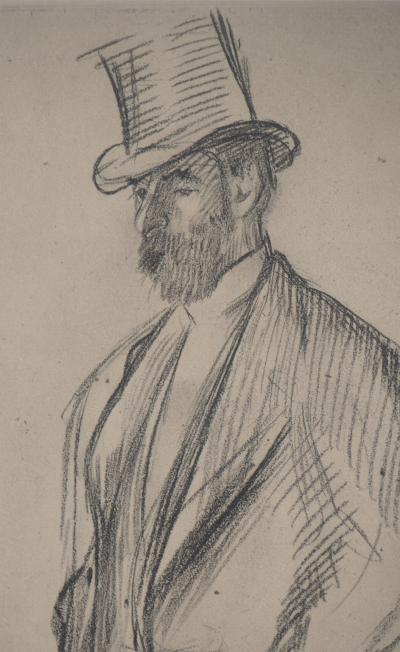Degas (D'après) - Portrait de Ludovic Halévy, 1939 - Gravure d'après dessin 2