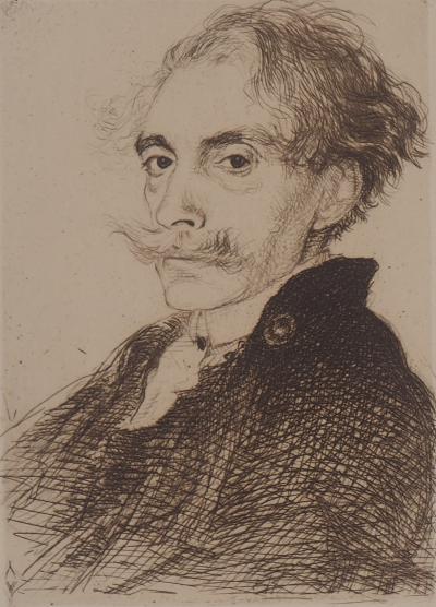 Albert Váradi - Portrait de Pierre Gusman - Gravure originale 2