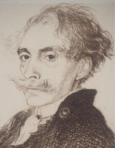 Albert Váradi - Portrait de Pierre Gusman - Gravure originale 2