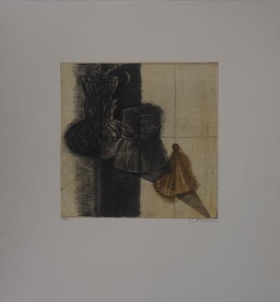 Brigitte COUDRAIN : Dans la cuisine - Gravure originale signée 2