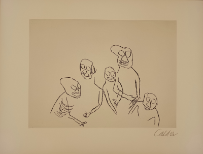 Alexander CALDER - Santa Klaus 5, 1974 - Gravure signée au crayon 2