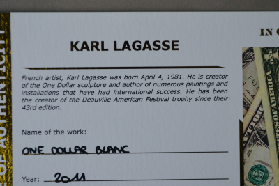 Karl LAGASSE - One dollar, 2011 - Sculpture 2