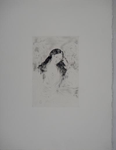 Michel CIRY - Portrait d’une jeune fille, 1946 - Gravure originale signée 2