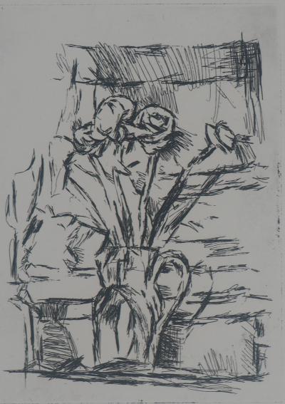 Vincent Gagliardi - Grand vase à fleurs - Gravure original 2