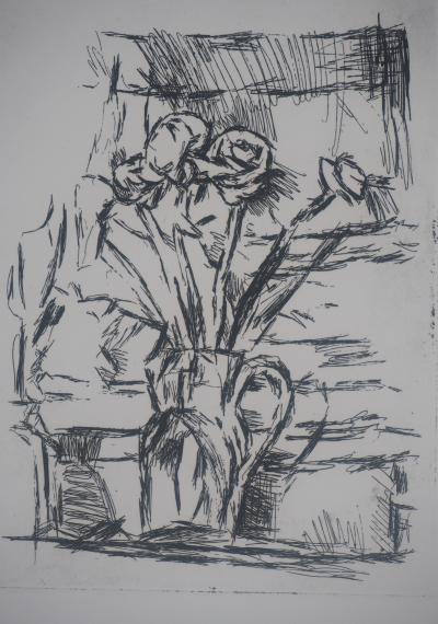 Vincent Gagliardi - Grand vase à fleurs - Gravure original 2