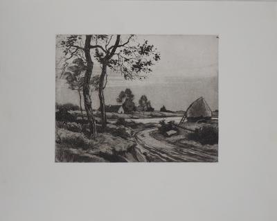 Eugène Delâtre - La meule - Gravure originale 2