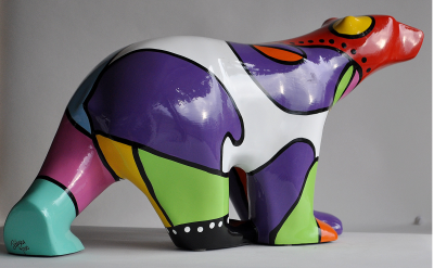 Déesse - Ours polychrome - Sculpture 2