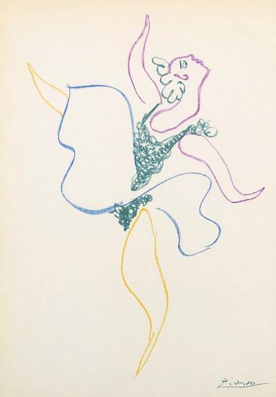 Pablo PICASSO - Le ballet, 1954 - Lithographie originale signée dans la planche 2
