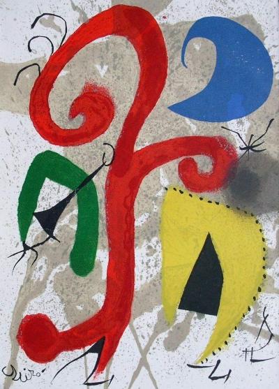Joan MIRO - Jardin au clair de lune, 1973  - Lithographie originale signée dans la planche 2