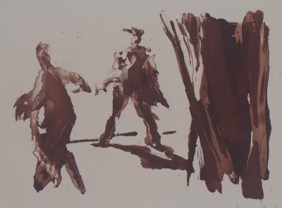 Etienne Lodého - En Scène, 1991 - Gravure originale signée 2