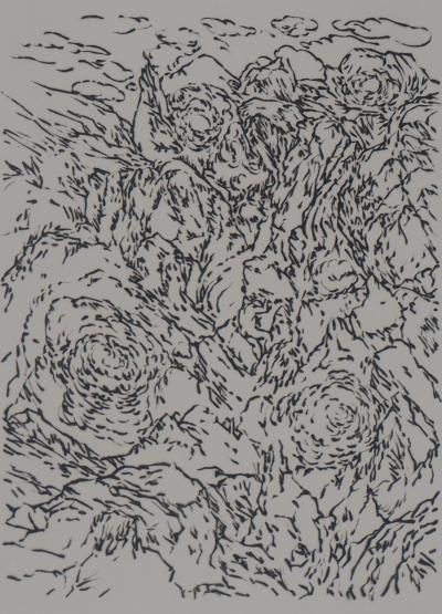 Alain Delpech - Montagnes abstraites - Gravure originale signée 2