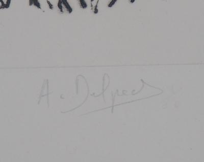 Alain Delpech - Montagnes abstraites - Gravure originale signée 2