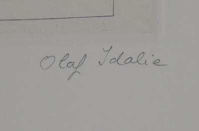 Olaf IDALIE : Cavalier - Gravure originale signée 2