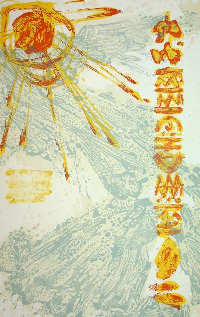 Maurice Elie SARTHOU - Totem au soleil, 1965 - Lithographie originale, signée 2