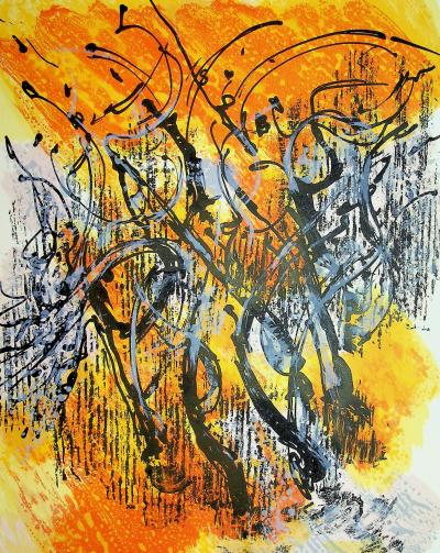 Maurice Elie SARTHOU - Fleurs fauves, 1965 - Lithographie originale, signée 2