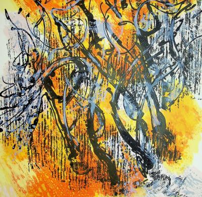 Maurice Elie SARTHOU - Fleurs fauves, 1965 - Lithographie originale, signée 2