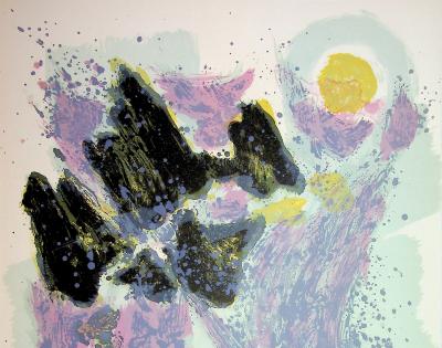 Maurice Elie SARTHOU - Embruns et coucher de soleil, 1965 - Lithographie originale, signée 2