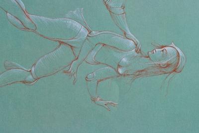 Léonor FINI : Couple en promenade, 1980, Lithographie signée 2