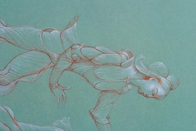 Léonor FINI : Couple en promenade, 1980, Lithographie signée 2