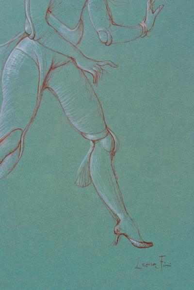 Léonor FINI : Couple en promenade, 1980, Lithographie signée 2