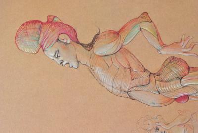 Léonor FINI : Le duel ridicule, 1980, Lithographie signée 2