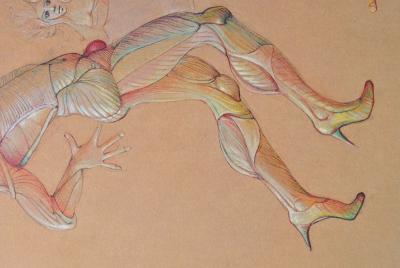 Léonor FINI : Le duel ridicule, 1980, Lithographie signée 2