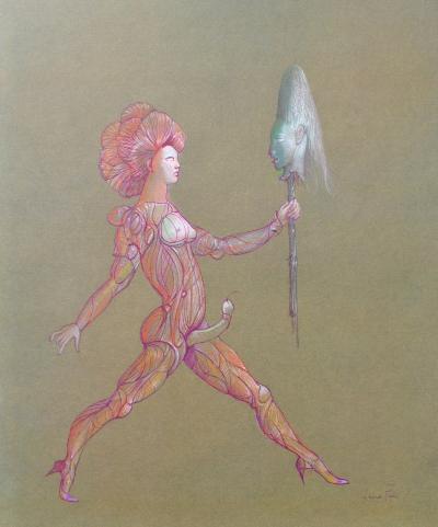 Léonor FINI : Vainqueur et vaincu, 1980, Lithographie signée 2