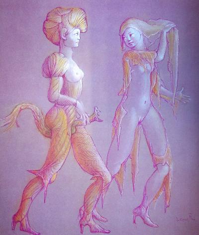 Léonor FINI - Le serpent, 1980 - Lithographie 2