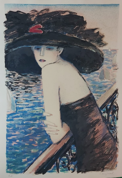 Jean-Pierre CASSIGNEUL - Balkon am Meer, 1984 - Originale 