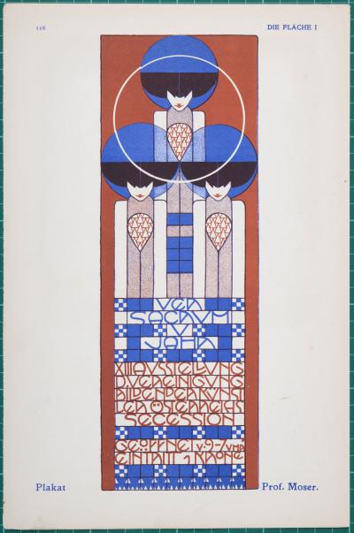 Koloman MOSER - Ver Sacrum, XIII (Poster for the 13th Secession exhibition), c. 1902 - Original small lithograph poster 2